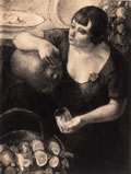Acquaiola, 1927, olio, esposta Circolo Artistico, Napoli, 1928, ubicazione ignota